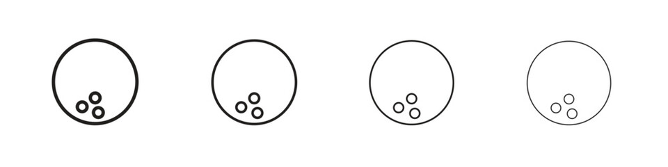 Bowling ball icon linear vector icon in a editable style.