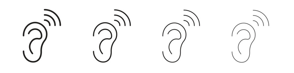 Assistive listening systems icon linear vector icon in a editable style.