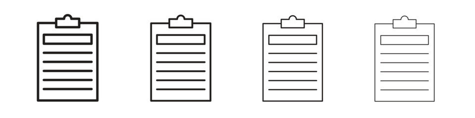 Assignment icon linear vector icon in a editable style.