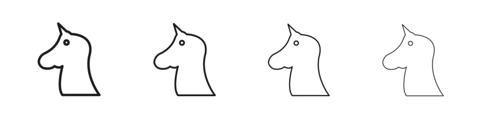 Alicorn icon linear vector icon in a editable style.