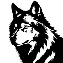 vector illustration of wolf head