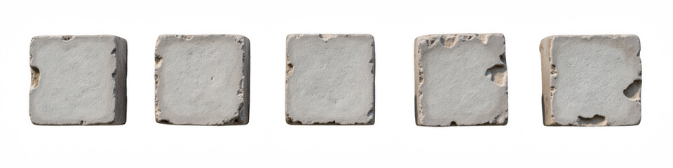 Old, weathered tiles arranged in row, showcasing rustic texture and faded color. These tiles evoke sense of history and charm