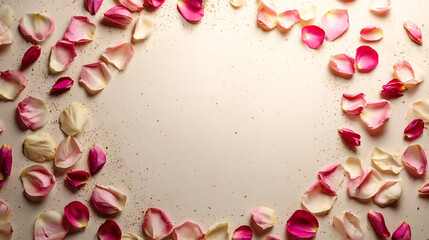 Petals of Romance: Soft rose petals, delicate in hue, gently cascade, forming a tender embrace, perfect for capturing themes of love and beauty.