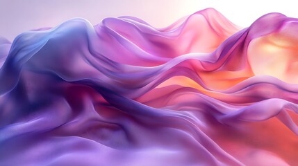 Fototapeta premium Abstract pastel wave background with flowing mesh fabric textures and vivid gradient colors high resolution picture