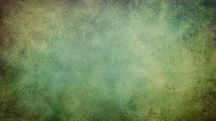 Obraz premium Vintage grunge background in dark pastel green with textured spots and distressed patterns, ideal as rustic wall decor, weathered backdrop, or aged surface for creative projects and design templates