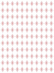 Fototapeta premium Indonesian Red and White Batik Illustration – Floral Motif for HUT RI 