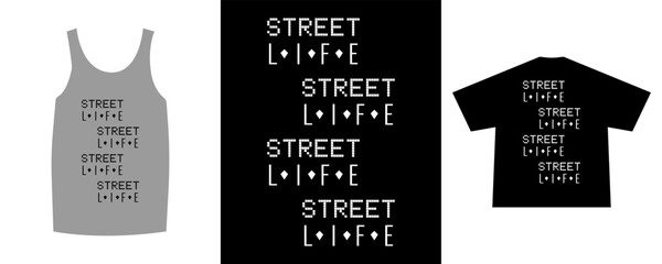 Futuristic street life Poster With Aesthetic Graphic Design for T shirt Street Wear and Urban Style