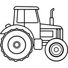 Minimal Tractor Line Illustration 