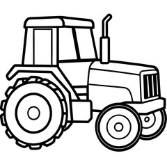 Minimal Tractor Line Illustration 