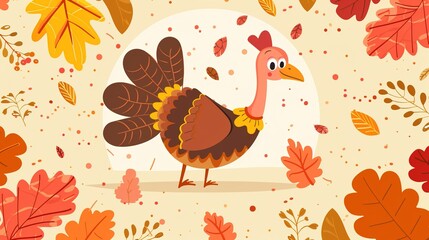 Festive Turkey Backgrounds for Thanksgiving Marketing, Family Gathering Promotions, Autumn Recipes and Holiday Cooking Content