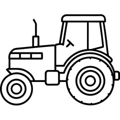 Minimal Tractor Line Illustration 