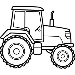 Minimal Tractor Line Illustration 