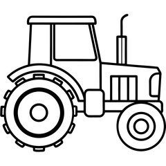 Minimal Tractor Line Illustration 