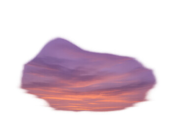 Vivid purple-orange sunset clouds casting dramatic sky gradient, transparent png format for graphic design overlay needs