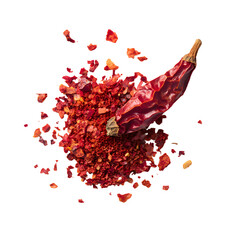 Cayenne Pepper Culinary Ingredient Isolated on White Background