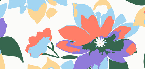 Abstract Floral Scarfs Designs Shawl, Dupatta Pattern Design Digital Textile Print For Fabric, Abstract Wallpaper