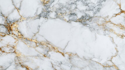 Naklejka premium Luxurious white marble surface with delicate gold veins, embodying elegance and modern sophistication.