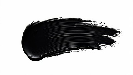 A smear of black cosmetic product.