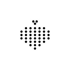 Fraise faite en petits ronds noirs