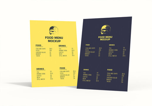 Food Menu Mockup Design