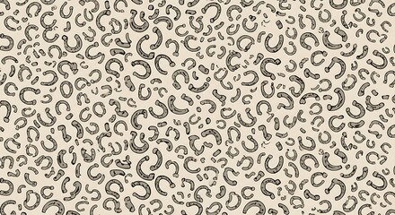 Vintage horseshoe pattern wallpaper background for western themed designs and decorations