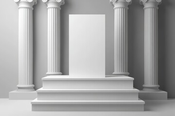 Empty platform with classical columns.