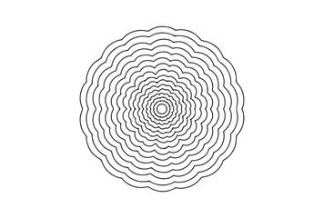 Abstract ripple pattern radiating outward design