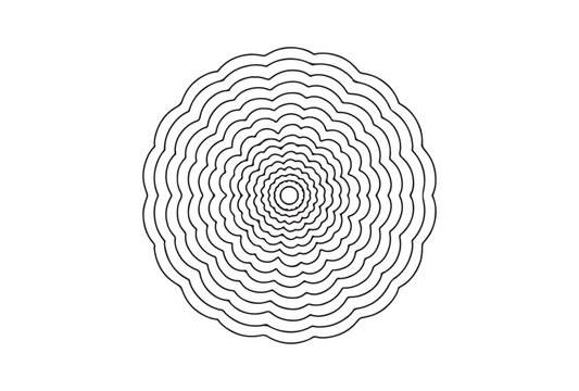 Abstract ripple pattern radiating outward design