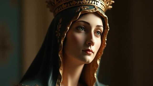 Solemn Virgin Mary with Mantle &ndash; Icon of the Immaculate Conception