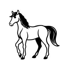 Fototapeta premium Horse Silhouette Vector Black Stallion Clipart for Logo, Cricut, Printables, Wall Art & T-Shirt Design