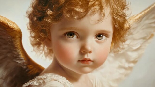 A tender depiction of a baby angel, embodying innocence and divine purity.