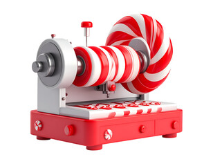 Candy Cane Machine 3D Illustration