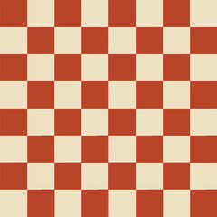 Red and Cream Checkerboard Pattern – Seamless Retro Tile Design