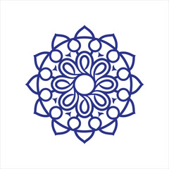 Black mandala icon with intricate geometric design