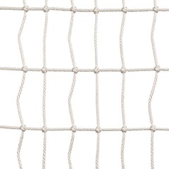 Close-up of a white net with interwoven cords