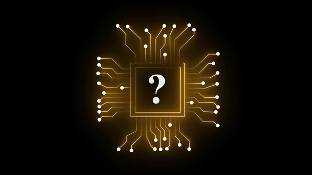 Animated Glowing Yeollow color Motherboard circuit ?pattern background.