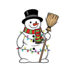 Cute Snowman SVG Christmas SVG