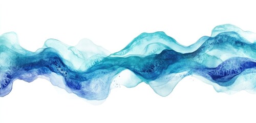 Obraz premium Abstract flowing blue waves