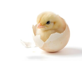 baby chicken isolated on white