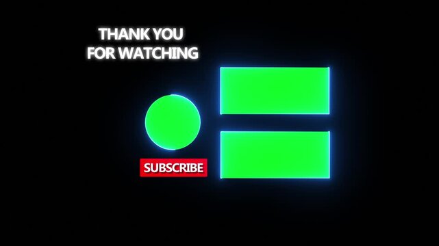 Animated end screen for YouTube or social media, Customizable YouTube End Screen Animation with Green Screen Areas and Subscribe Button &ndash; Motion Graphic Outro Template,4k video 