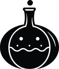 chubby pumpkin elixir vector icon.