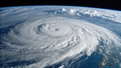 Colossal Hurricane Eye from Space: Satellite View Over Earth's Ocean