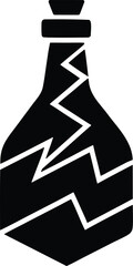 fantasy zigzag bottle vector icon.