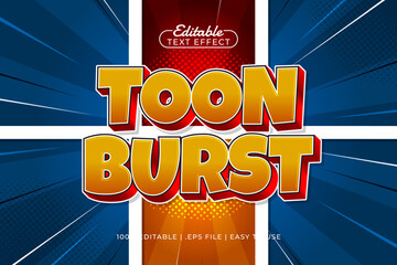 toon burst editable text effect with a comic and kids text style