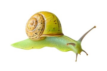 a snail is sitting on a leaf