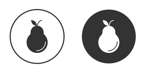 Pear icon for website design, logo for web and apps.