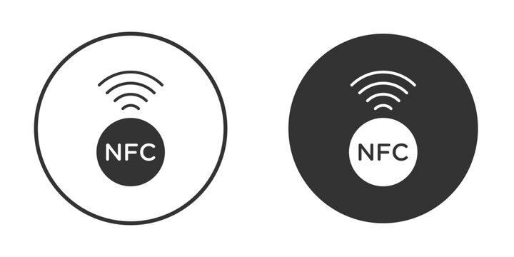 NFC icon for website design, logo for web and apps.