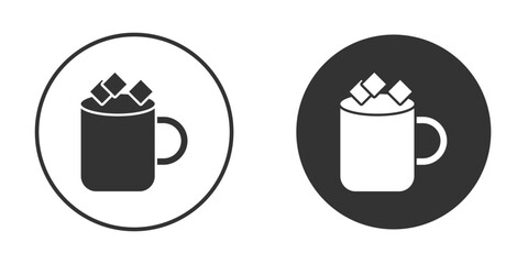 Marshmallows Mug icon for website design, logo for web and apps.