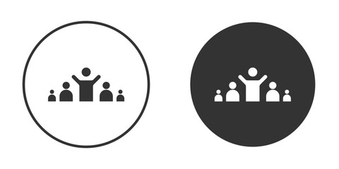 Leadership icon for website design, logo for web and apps.