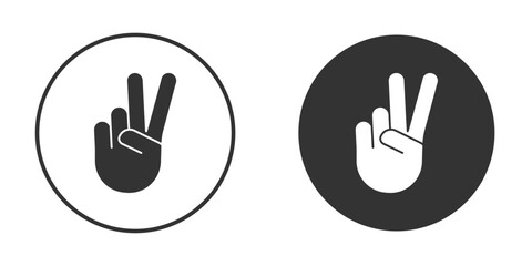 Hand peace icon for website design, logo for web and apps.